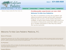 Tablet Screenshot of kidscarepediatric.com